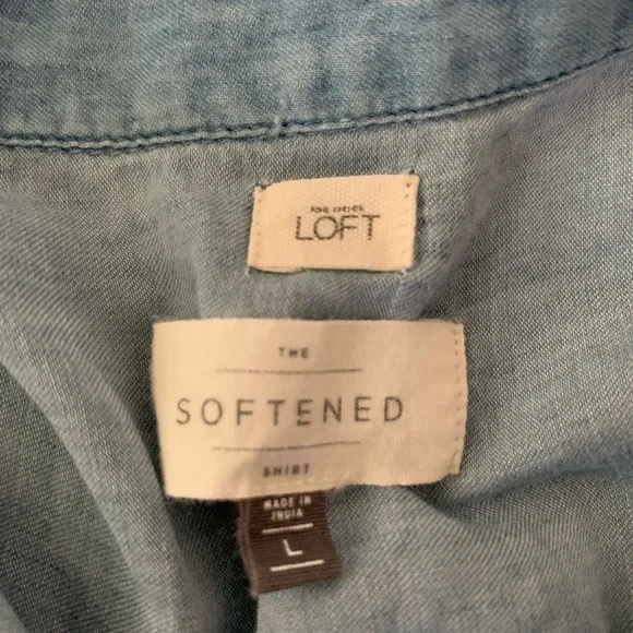 Ann Taylor Loft the softened shirt Large - Picture 3 of 4